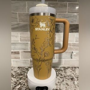 Gorgeous Stanley laser engraved tumbler wildflower design choose color and size